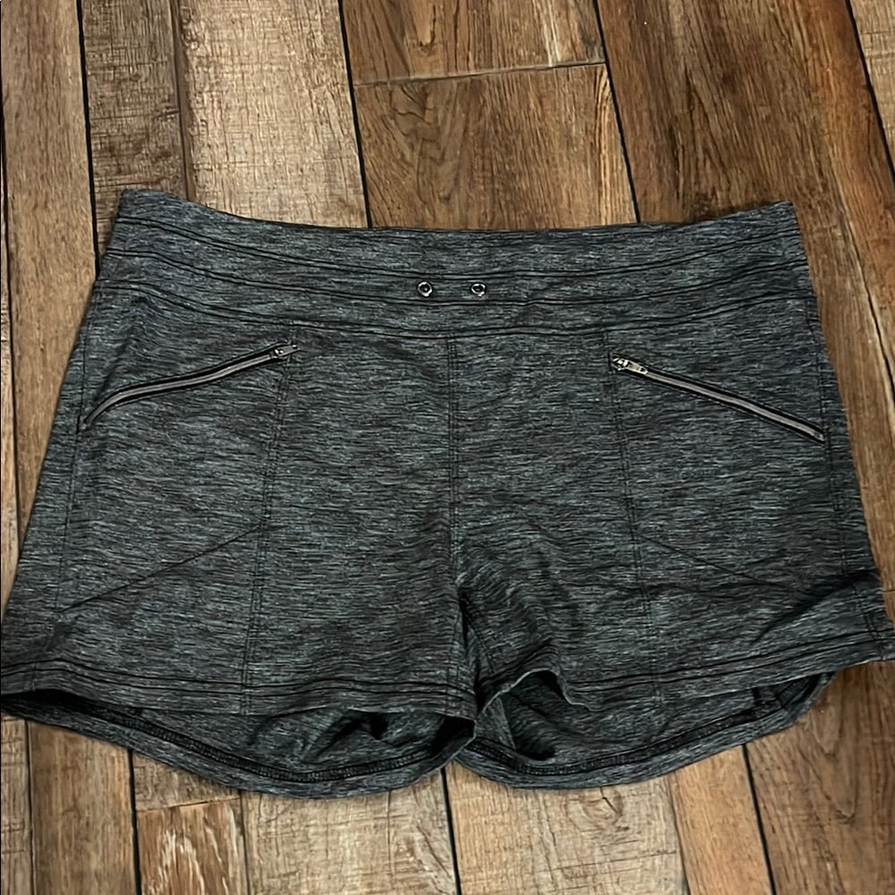 Athleta Gray Athletic Shorts with Stretchy Waistband